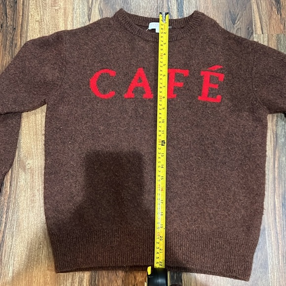 Demylee Brown Sweater with Red Text Cafe - Picture 5 of 5